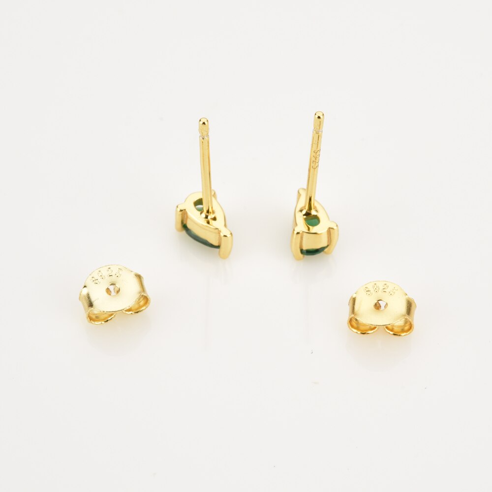 White Drop Gold Earrings 