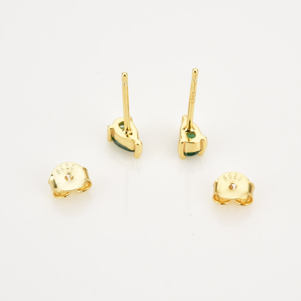 Pendientes Aguamarina Gota Oro