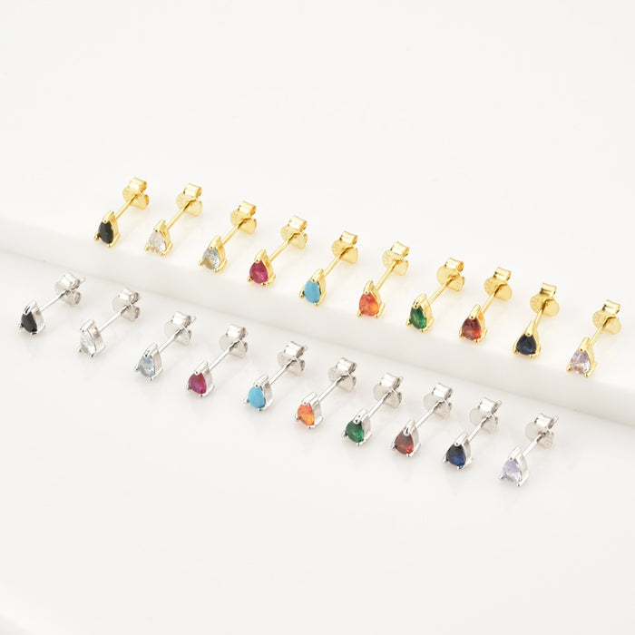 Pendientes Light Blue Gota Plata
