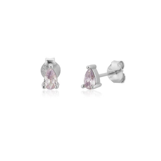 Lilac Silver Drop Earrings 