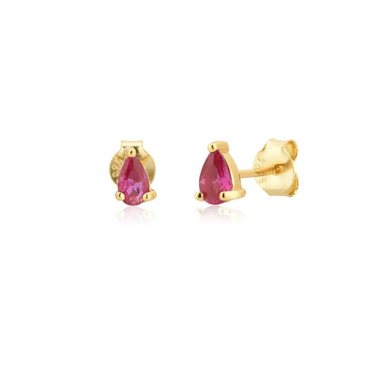 Pink Gold Drop Earrings 