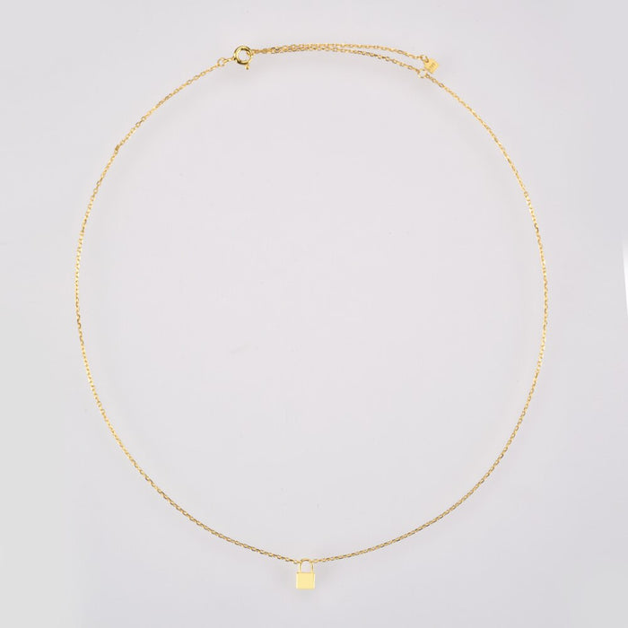 Gold Lock Necklace 