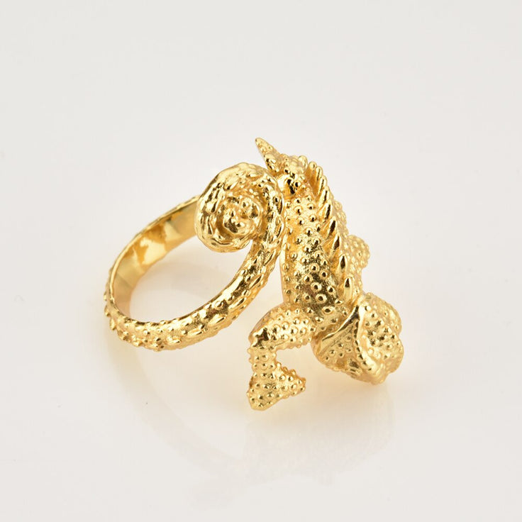 Gold Lizard Ring 
