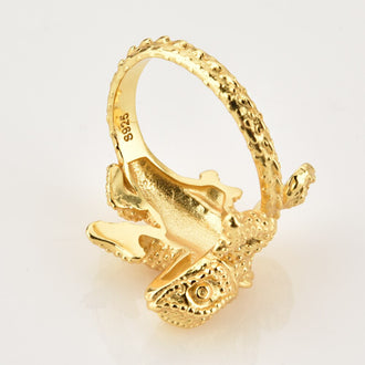 Gold Lizard Ring 