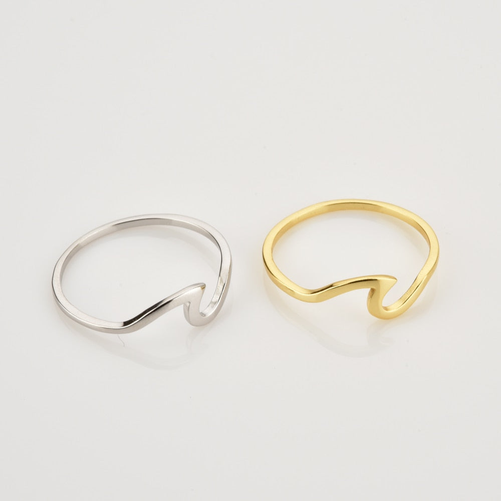 Gold Wave Ring 