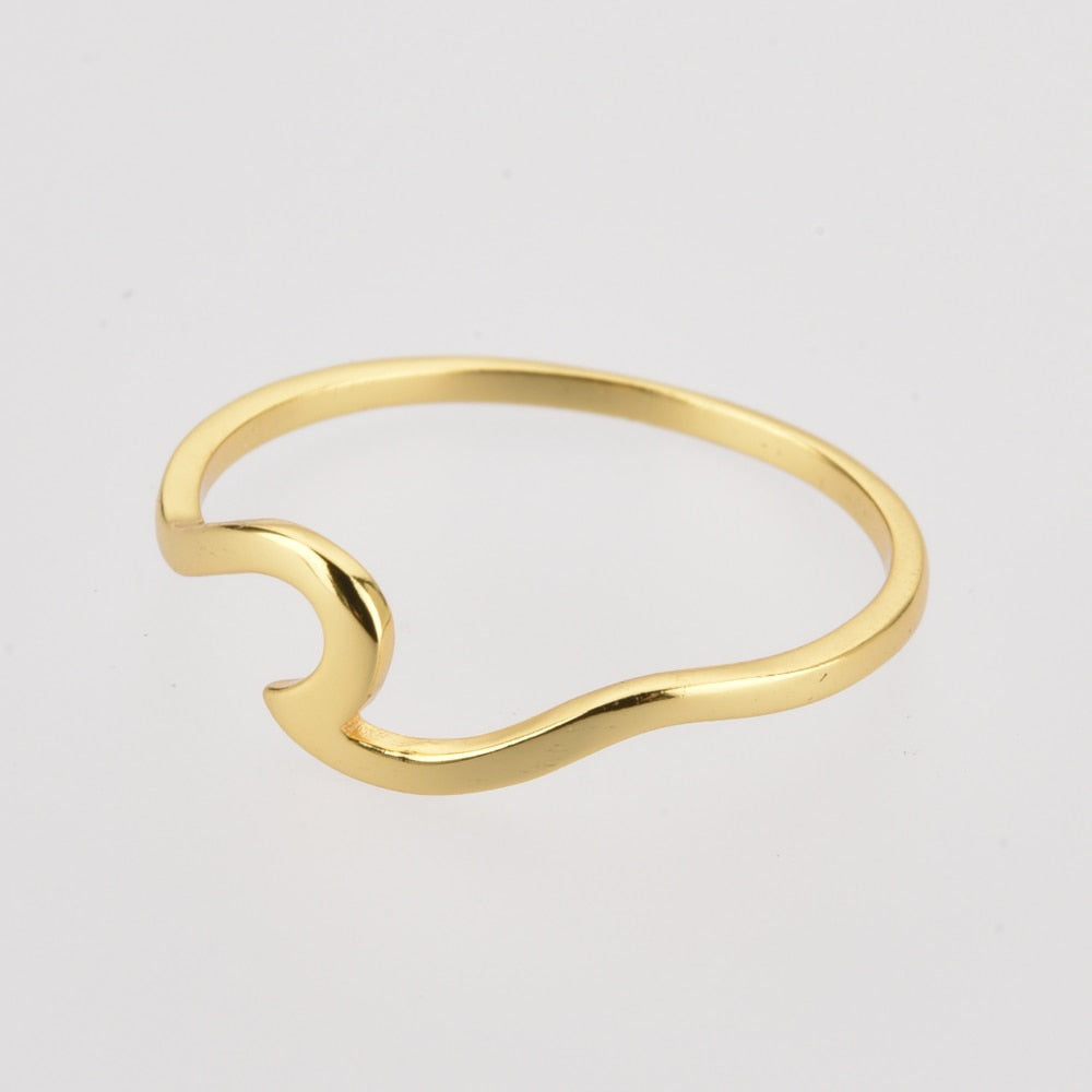 Gold Wave Ring 