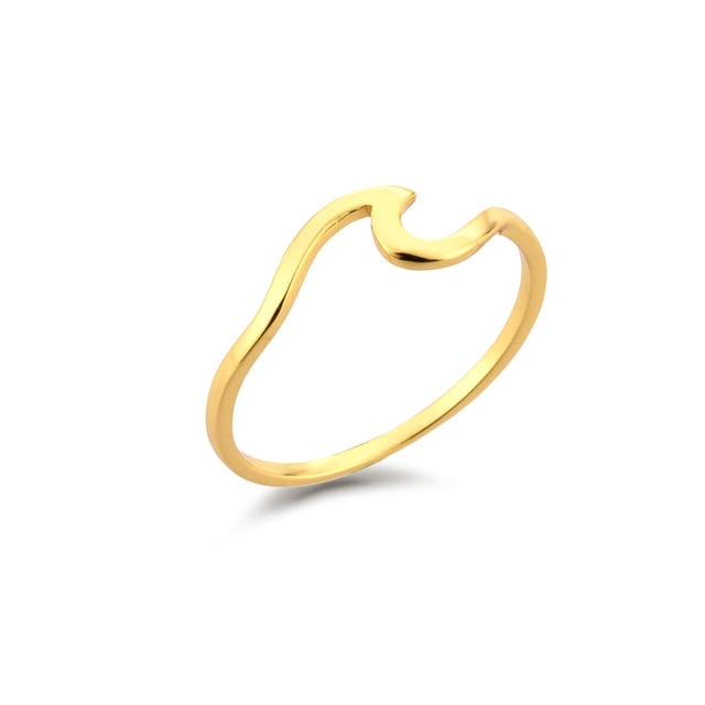 Gold Wave Ring 