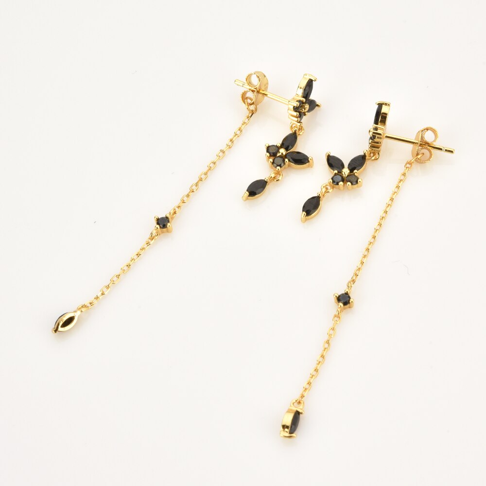 Brigitte Black Gold Earrings 