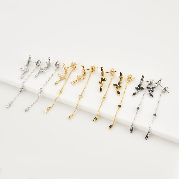 Brigitte Black Gold Earrings 