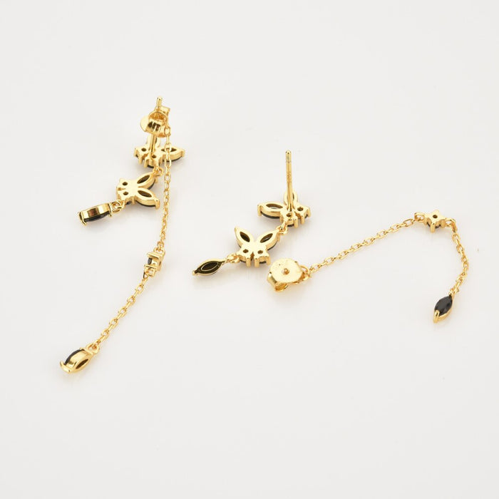 Pendientes Brigitte Black Oro