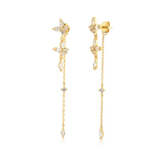 Brigitte White Gold Earrings 