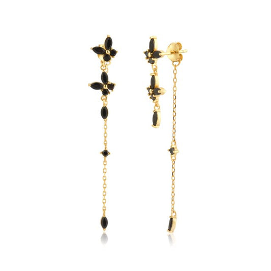 Pendientes Brigitte Black Oro