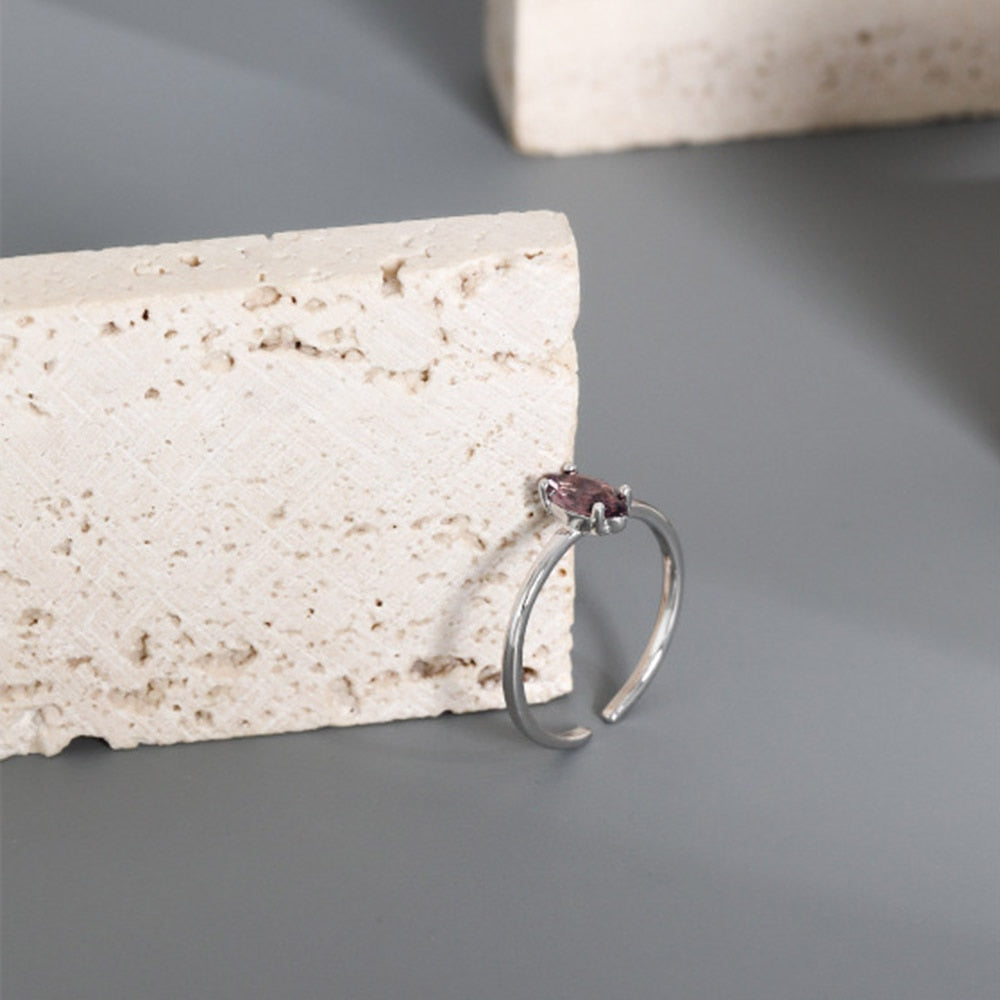 Deyn Wine Silver Ring 