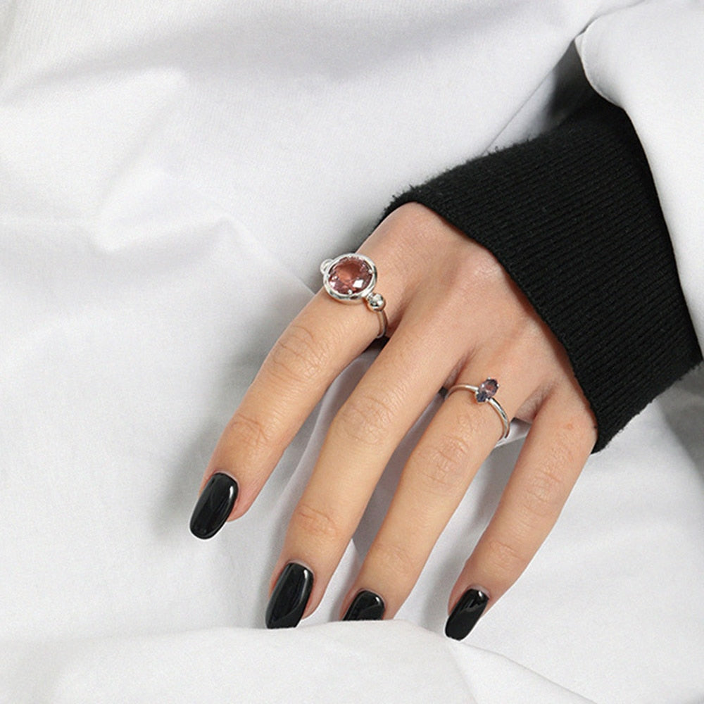 Deyn Wine Silver Ring 