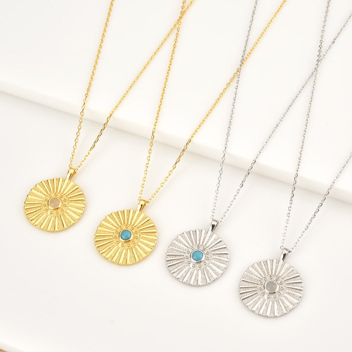 White Rune Gold Necklace 