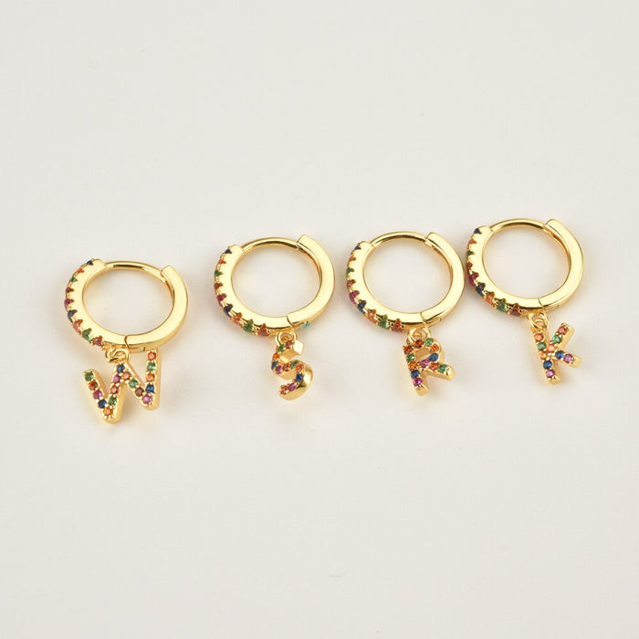 Aros Colorful Inicial Oro