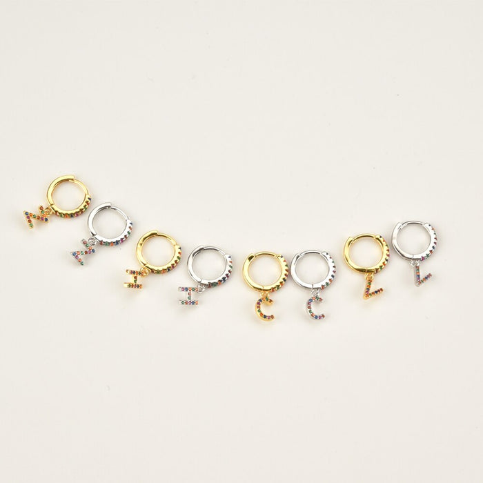 Aros Colorful Inicial Oro