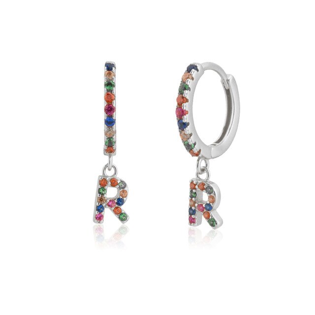 Aros Colorful Inicial Plata