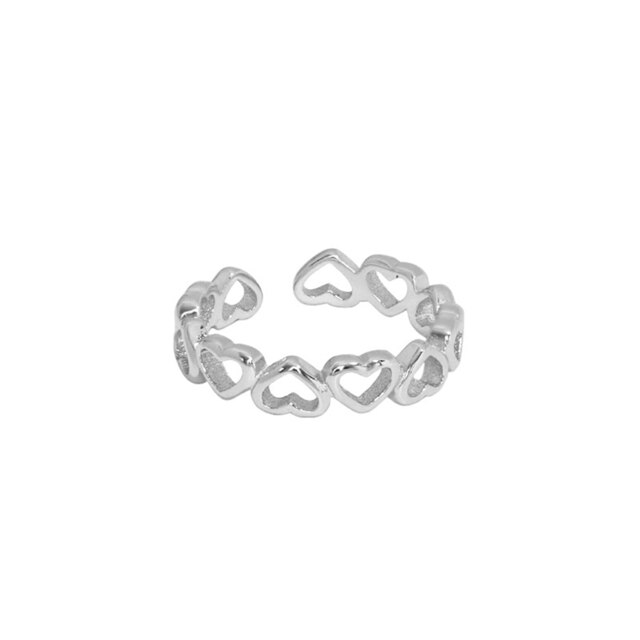 Silver Hearts Ring 