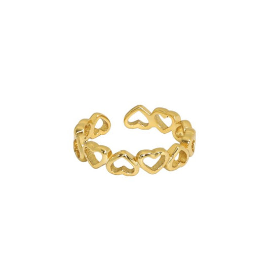 Gold Hearts Ring 