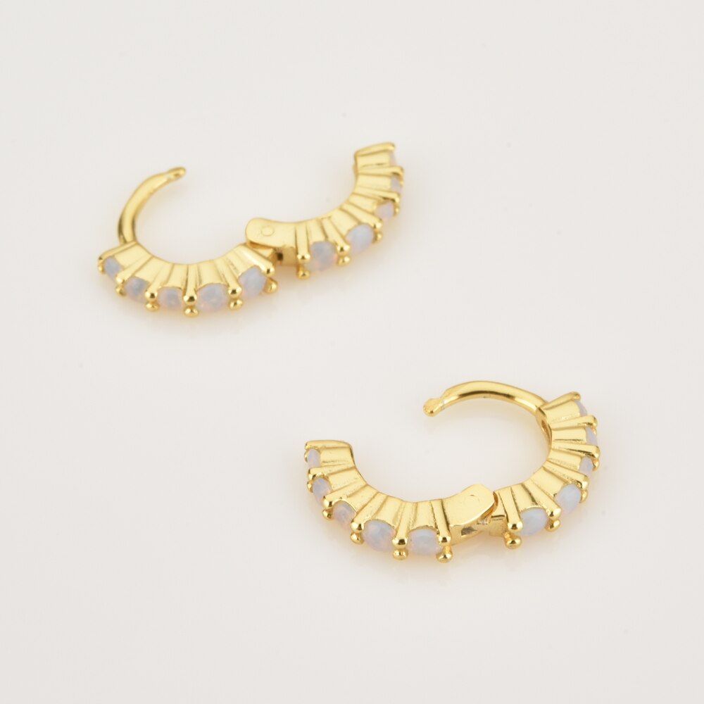 Mini Milk Double Gold Earrings 