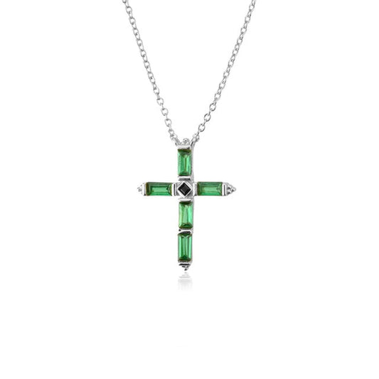 Dynasty Green Silver Necklace 