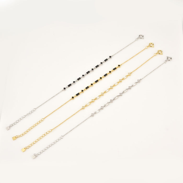 Kat White Silver Bracelet 