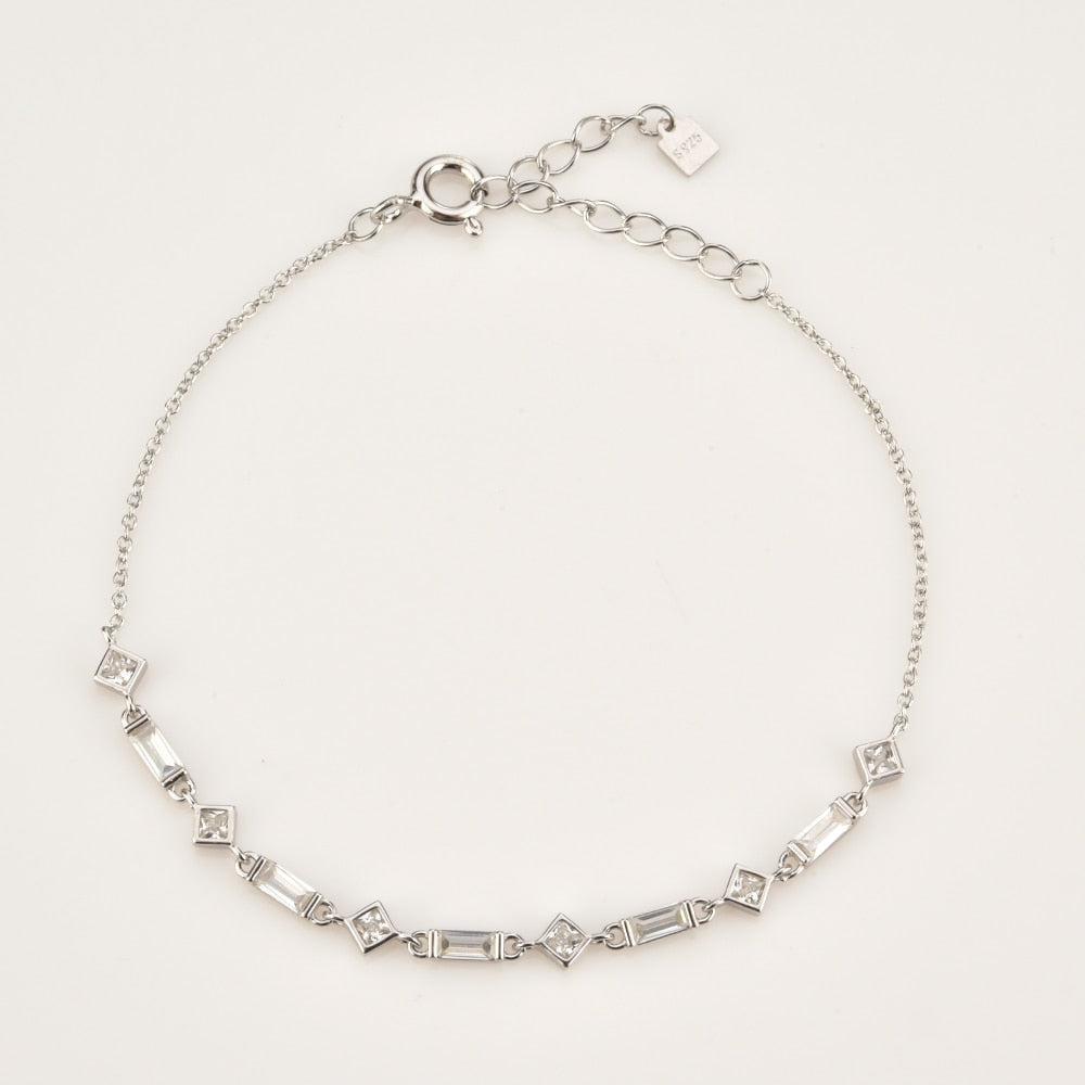 Pulsera Kat White Plata