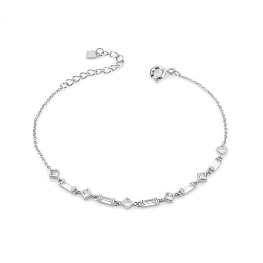 Pulsera Kat White Plata