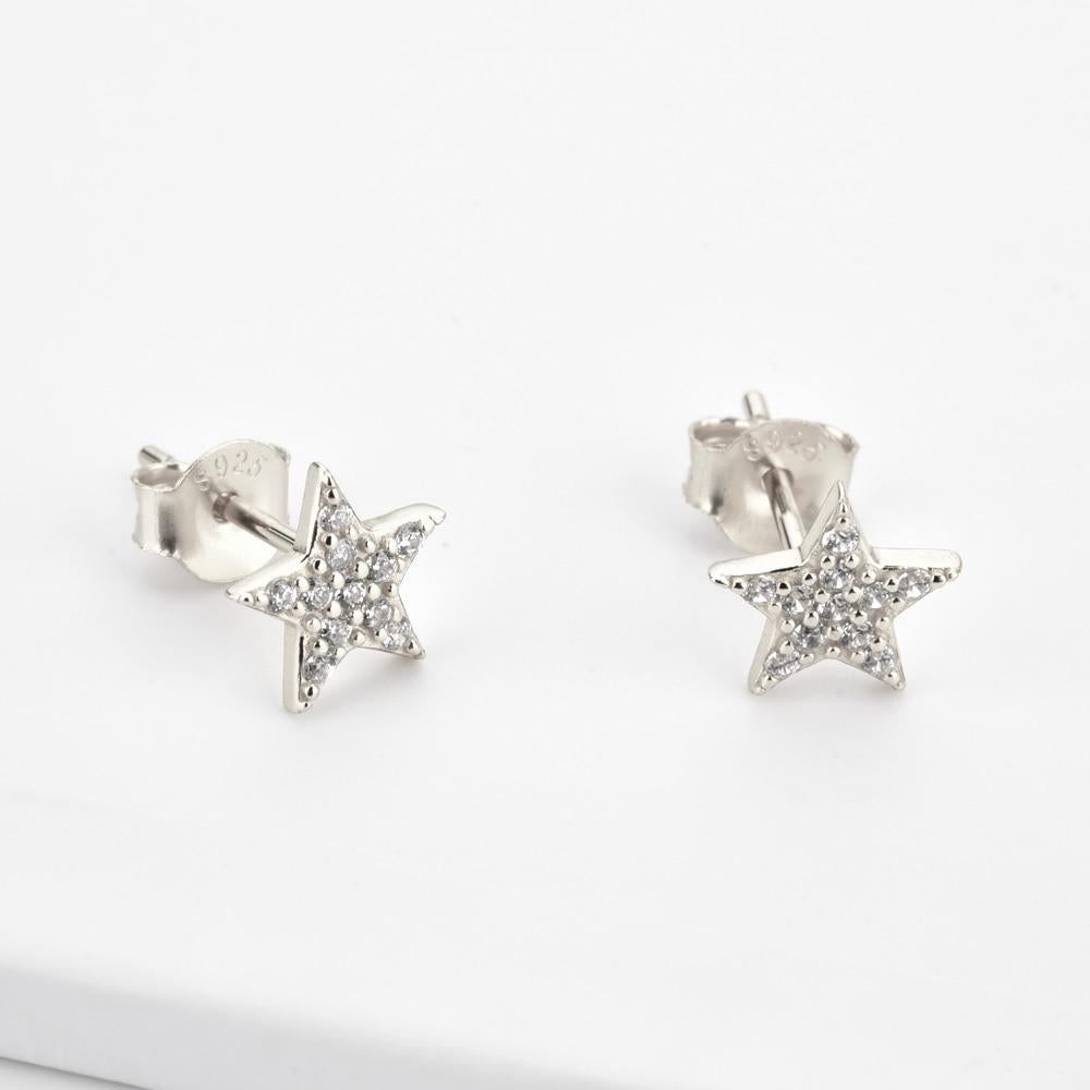 Silver Star Earrings 