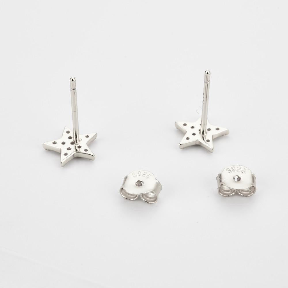 Silver Star Earrings 