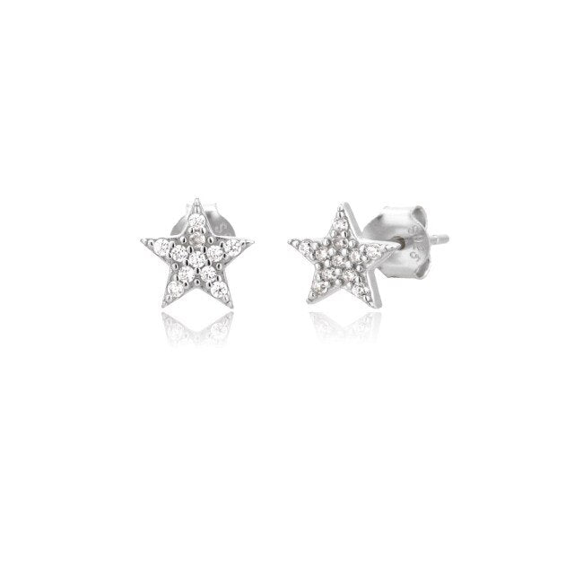 Silver Star Earrings 