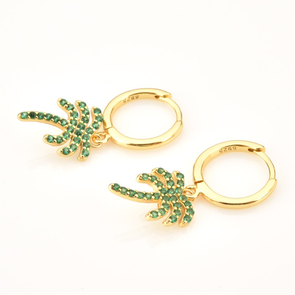 Gold Palm Earrings 