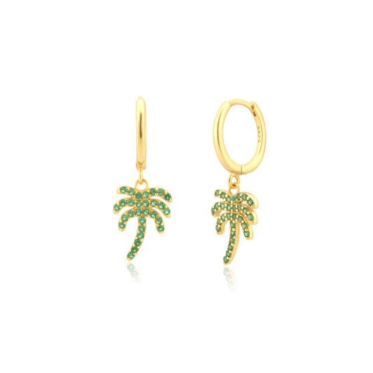 Gold Palm Earrings 