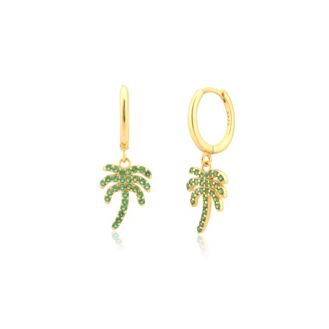 Gold Palm Earrings 