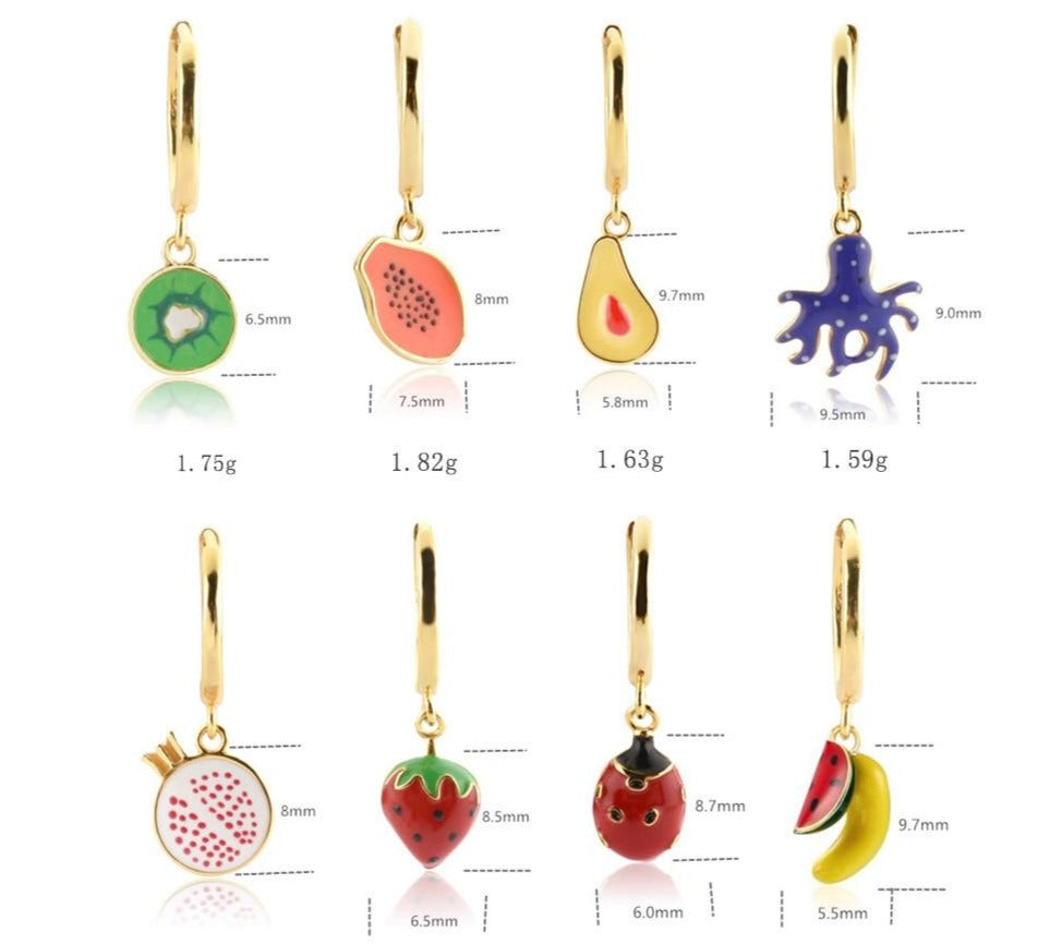 Gold Ladybug Earrings 