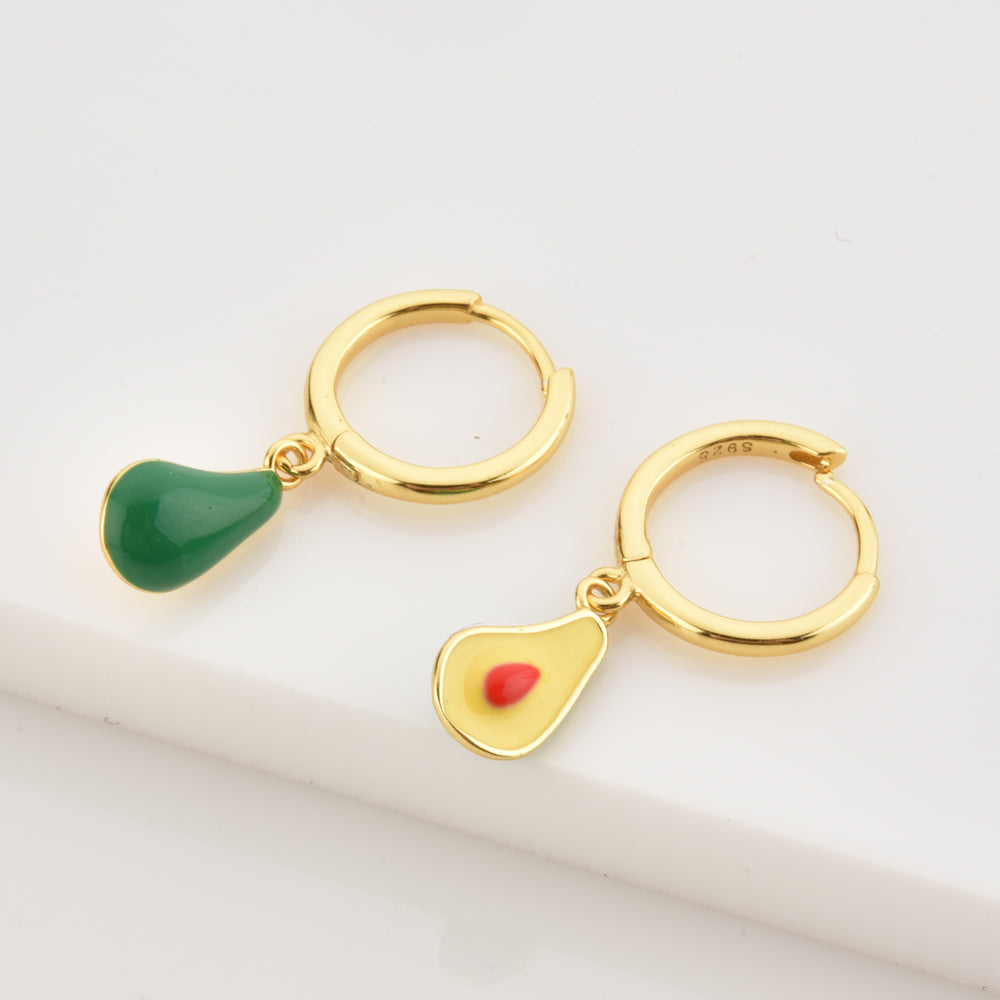 Gold Avocado Earrings 