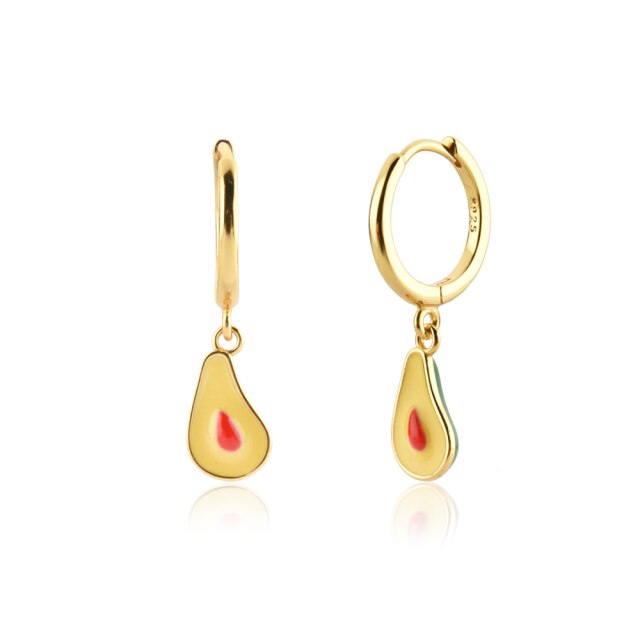 Gold Avocado Earrings 