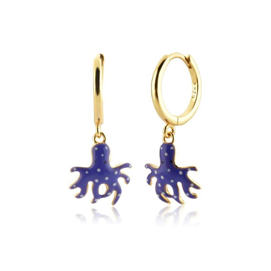 Gold Octopus Earrings 