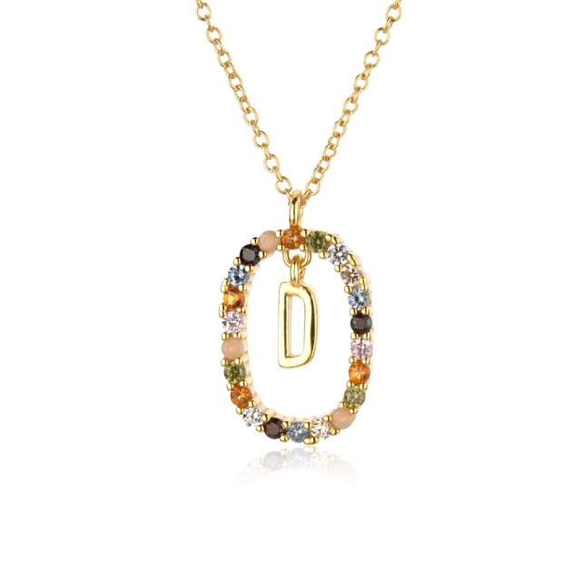 Collana con iniziale a molla