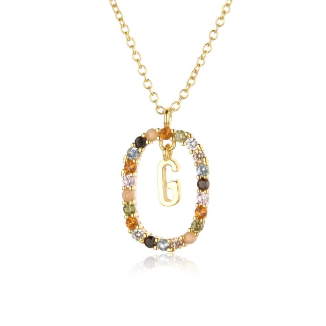 Collana con iniziale a molla