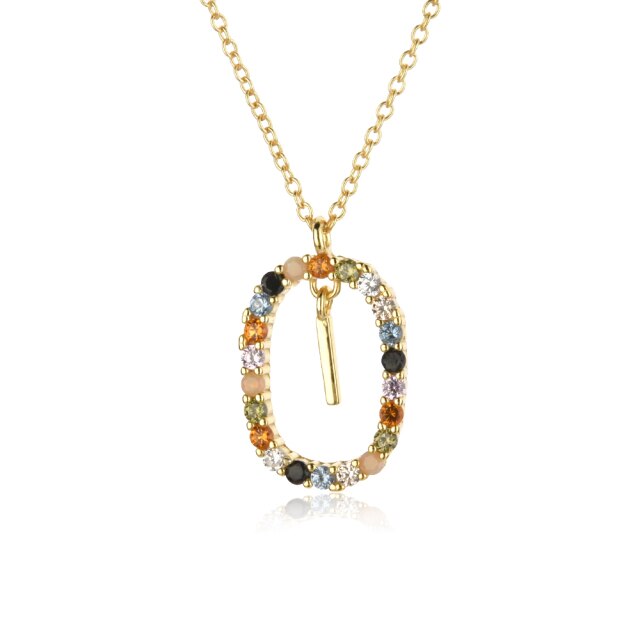 Collana con iniziale a molla
