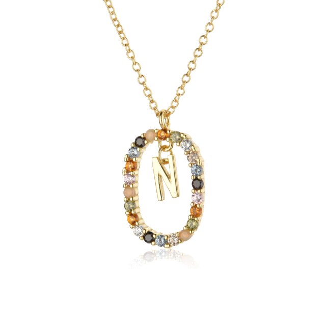 Collana con iniziale a molla