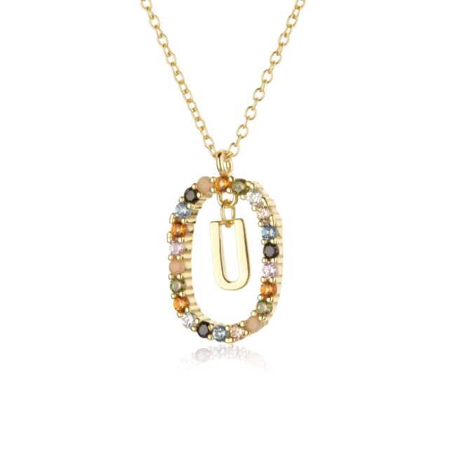 Collana con iniziale a molla
