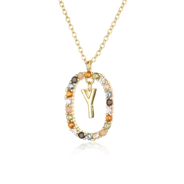 Collana con iniziale a molla