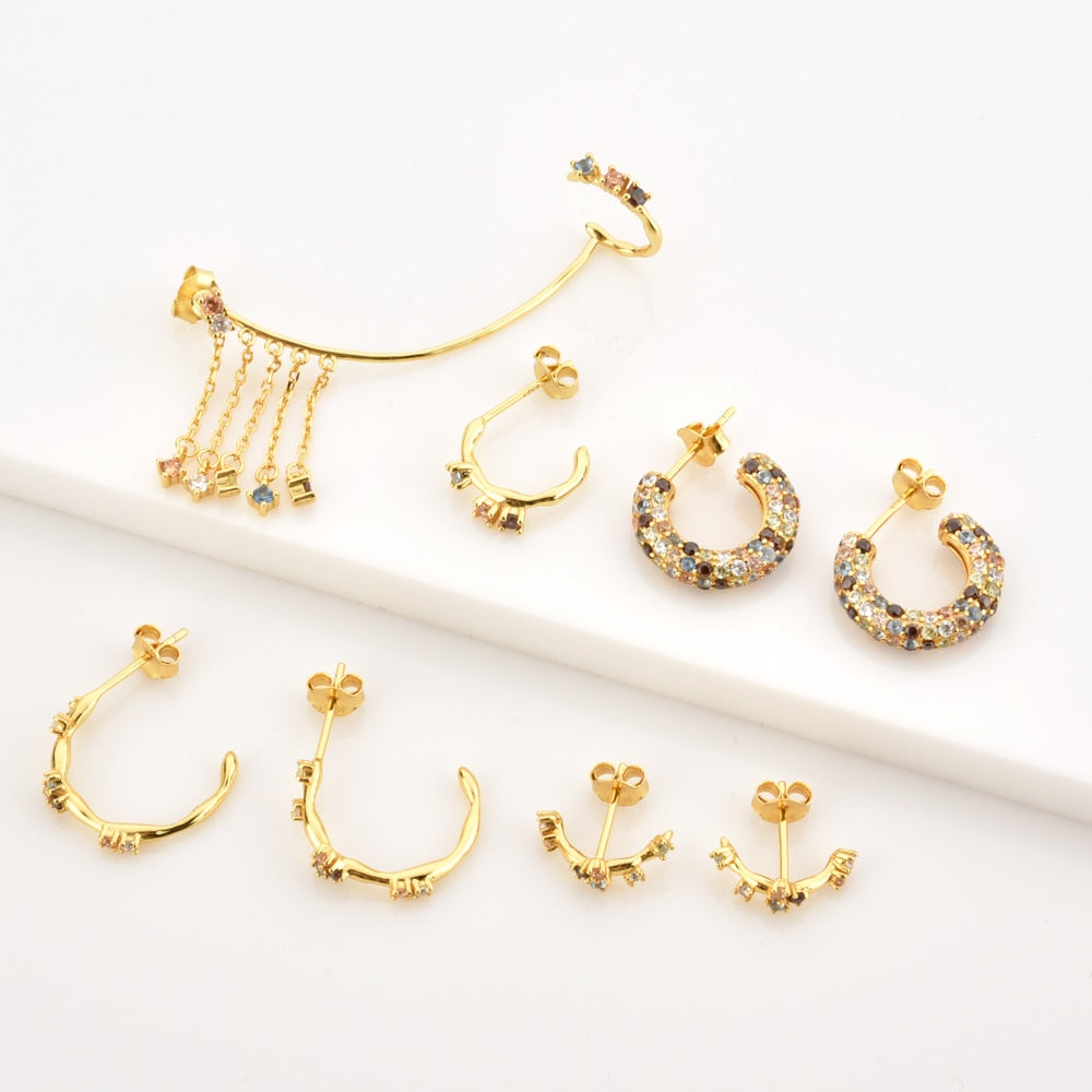 Mini Gant Gold Earrings 