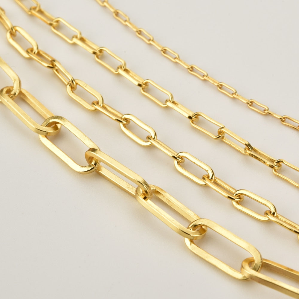 Gold Big Links Necklace 