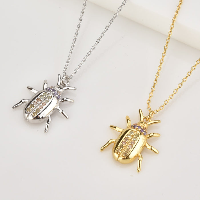 Silver Khepra Necklace 