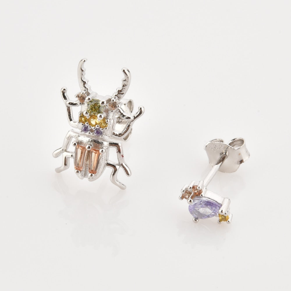 Silver Khepri Earrings 