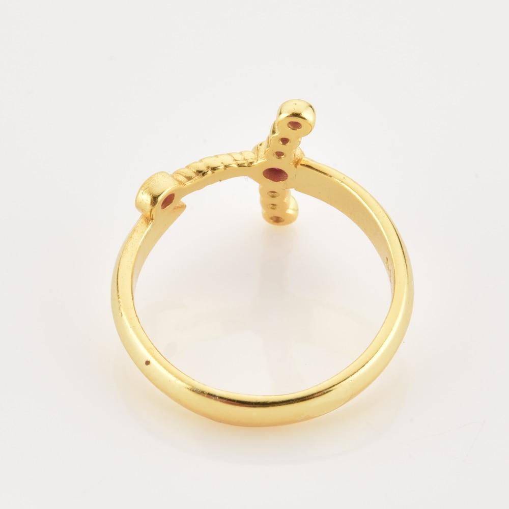 Pink Sword Gold Ring 